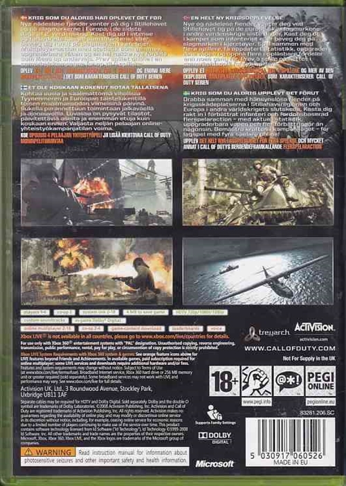 Call Of Duty World At War - XBOX Live - XBOX 360 (B Grade) (Genbrug)